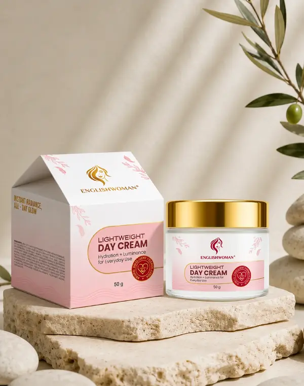 corelisse-beauty-1-image-scaled (1) Englishwoman Lightweight Day Cream with packaging for daily skin hydration